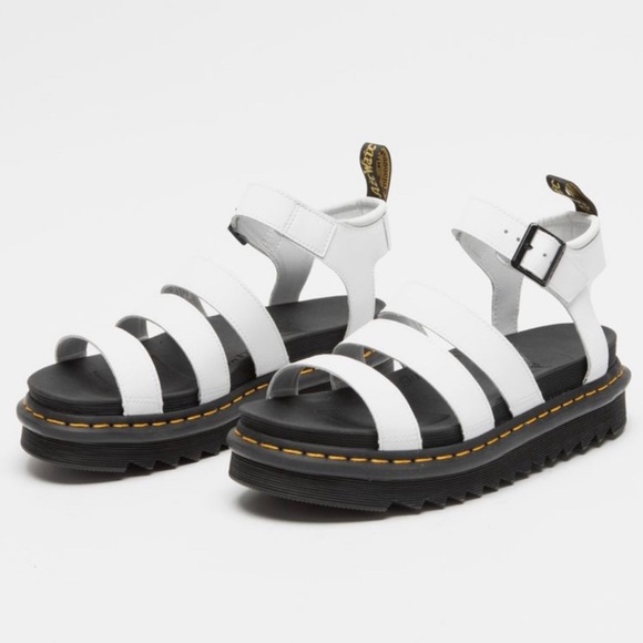 Dr. Martens Blaire Platform Sandal Leather Ankle Strap Buckle Bulky Scrappy - Picture 4 of 16